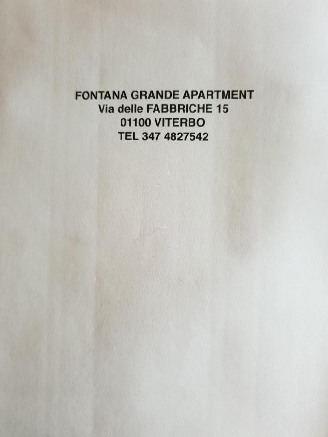 Fontana Grande Apartment Витербо Екстериор снимка